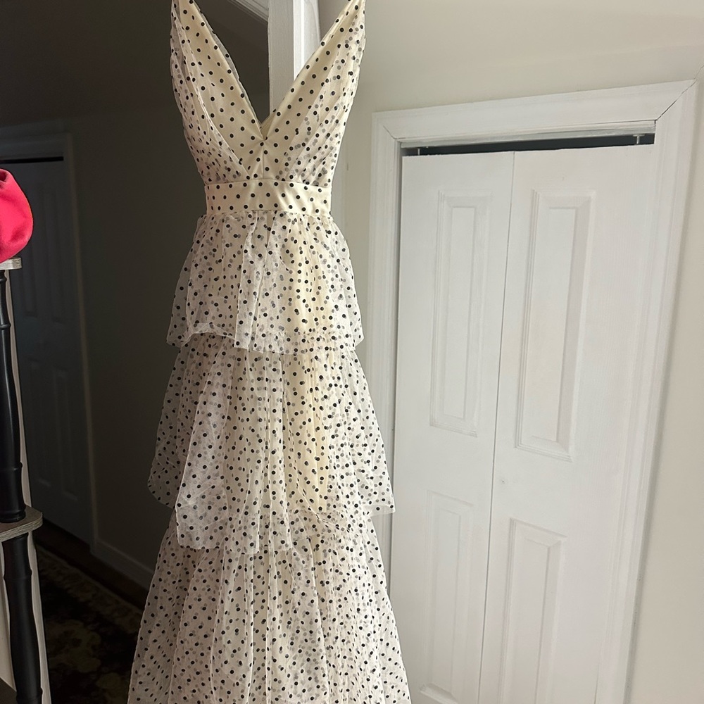 Lulu's Black and White Polka Dot Maxi Dress
